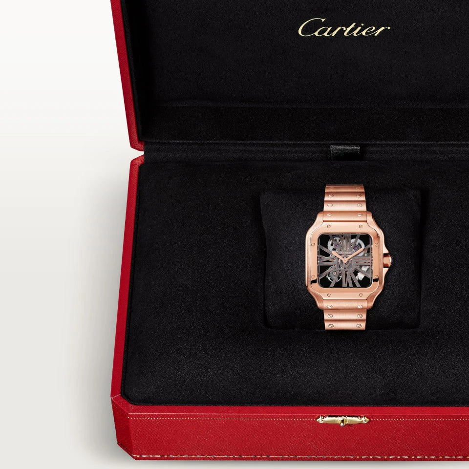 SANTOS DE CARTIER SKELETON WATCH 39,8mm