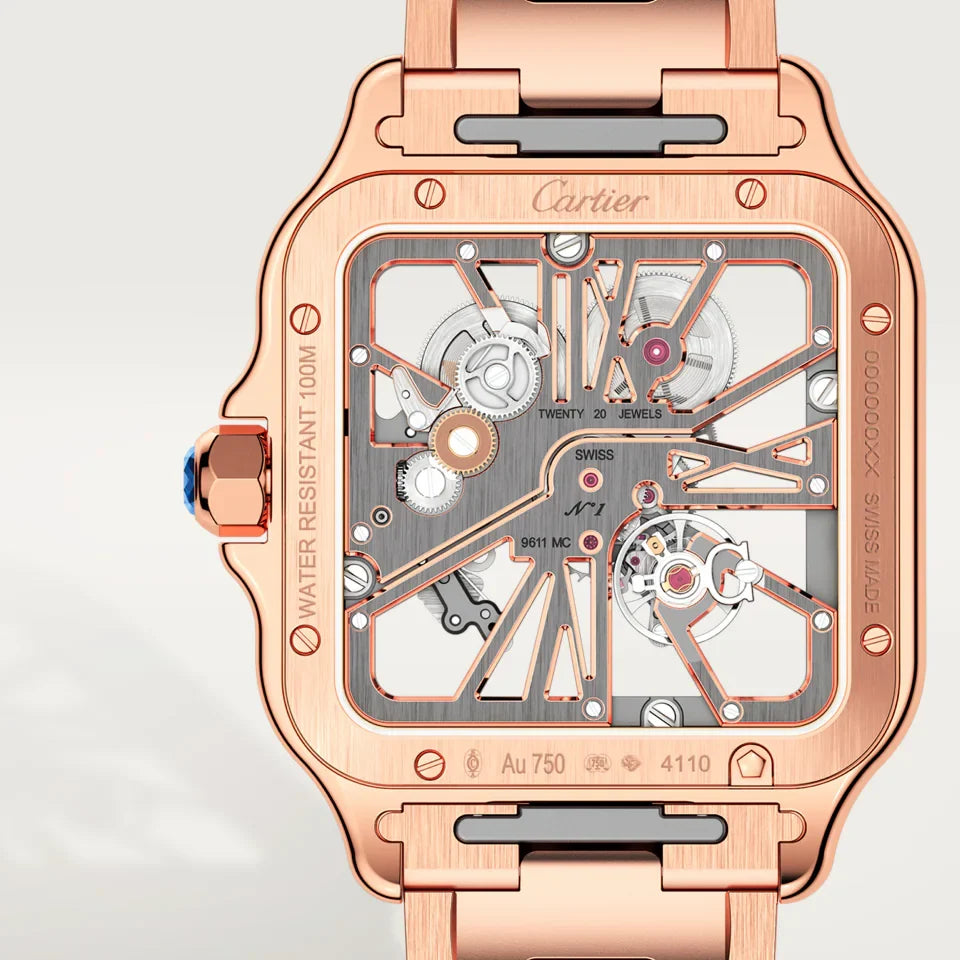SANTOS DE CARTIER SKELETON WATCH 39,8mm