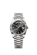Rolex White Gold Day-Date - 40mm - Bright black - President