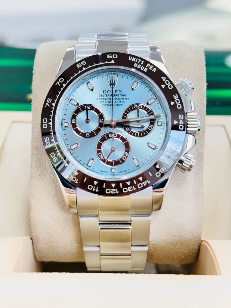 C0SMOGRAPH DAYT0NA SS CERAMIC ROMAN BLUE DIAL 42mm